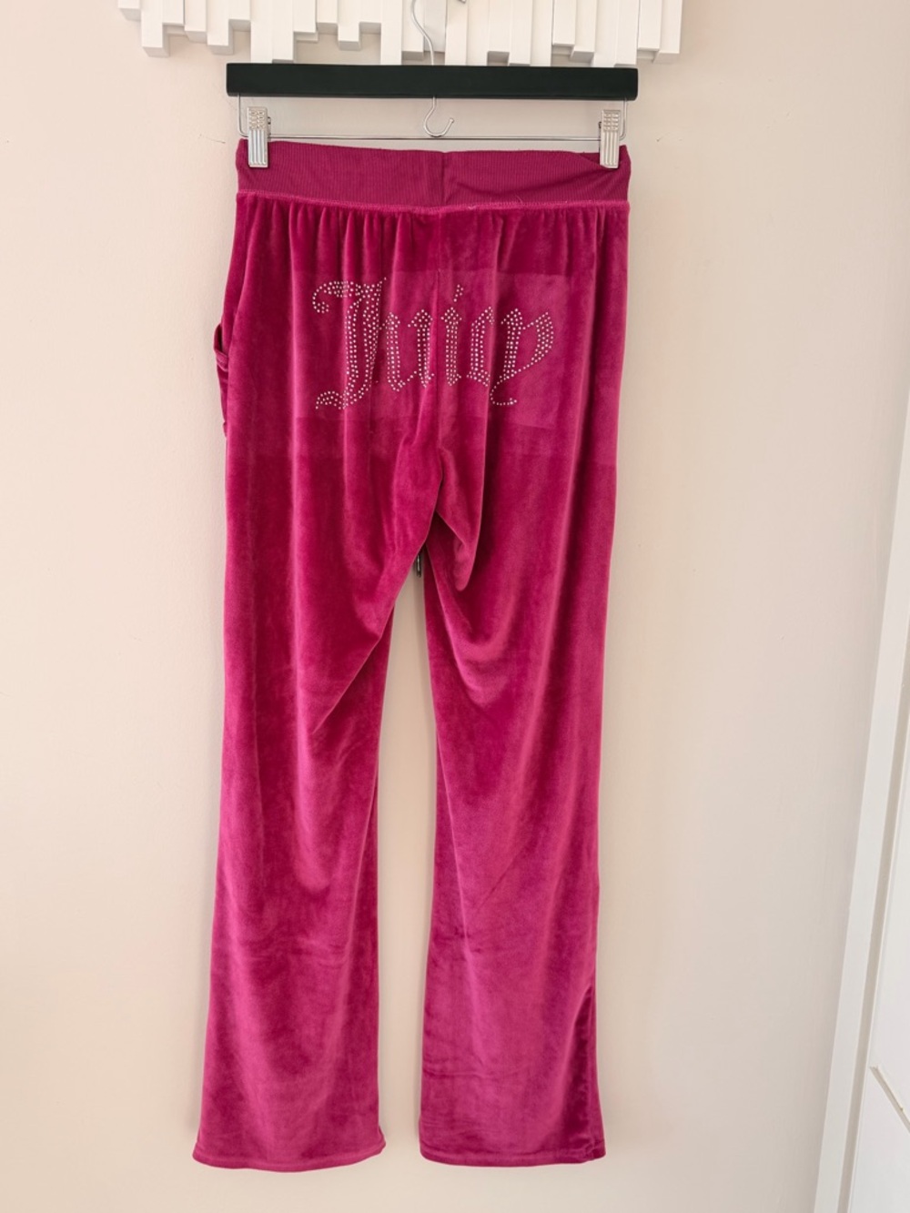 Juicy Couture Hot Pink Velour Logo Pants